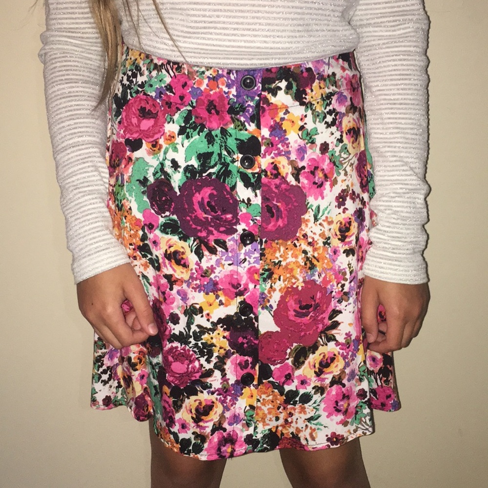 Multicolored skater skirt